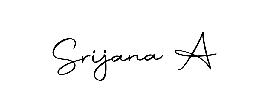 Srijana A stylish signature style. Best Handwritten Sign (Autography-DOLnW) for my name. Handwritten Signature Collection Ideas for my name Srijana A. Srijana A signature style 10 images and pictures png