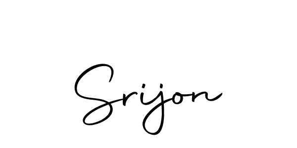 Create a beautiful signature design for name Srijon. With this signature (Autography-DOLnW) fonts, you can make a handwritten signature for free. Srijon signature style 10 images and pictures png