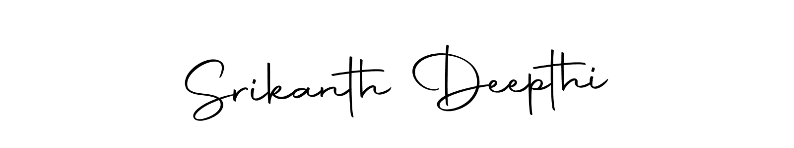 How to make Srikanth Deepthi name signature. Use Autography-DOLnW style for creating short signs online. This is the latest handwritten sign. Srikanth Deepthi signature style 10 images and pictures png