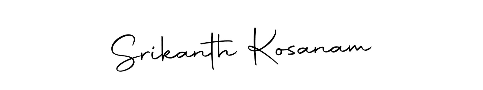 Use a signature maker to create a handwritten signature online. With this signature software, you can design (Autography-DOLnW) your own signature for name Srikanth Kosanam. Srikanth Kosanam signature style 10 images and pictures png