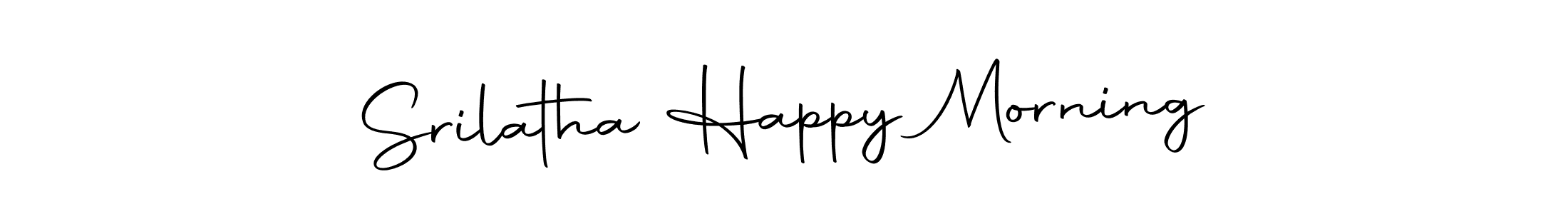 You can use this online signature creator to create a handwritten signature for the name Srilatha Happy Morning. This is the best online autograph maker. Srilatha Happy Morning signature style 10 images and pictures png