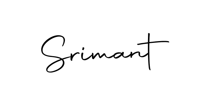 Design your own signature with our free online signature maker. With this signature software, you can create a handwritten (Autography-DOLnW) signature for name Srimant. Srimant signature style 10 images and pictures png