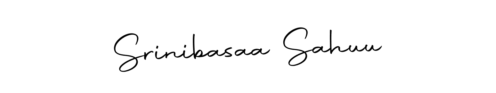 How to make Srinibasaa Sahuu name signature. Use Autography-DOLnW style for creating short signs online. This is the latest handwritten sign. Srinibasaa Sahuu signature style 10 images and pictures png