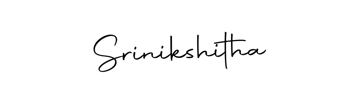 Use a signature maker to create a handwritten signature online. With this signature software, you can design (Autography-DOLnW) your own signature for name Srinikshitha. Srinikshitha signature style 10 images and pictures png