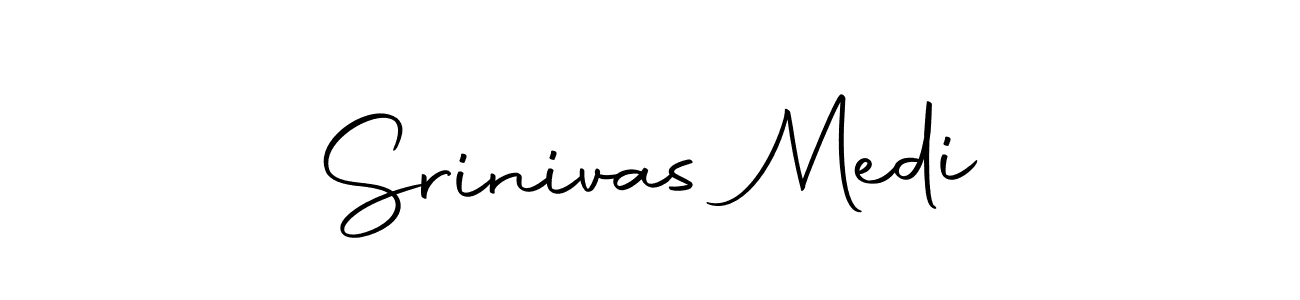 Create a beautiful signature design for name Srinivas Medi. With this signature (Autography-DOLnW) fonts, you can make a handwritten signature for free. Srinivas Medi signature style 10 images and pictures png