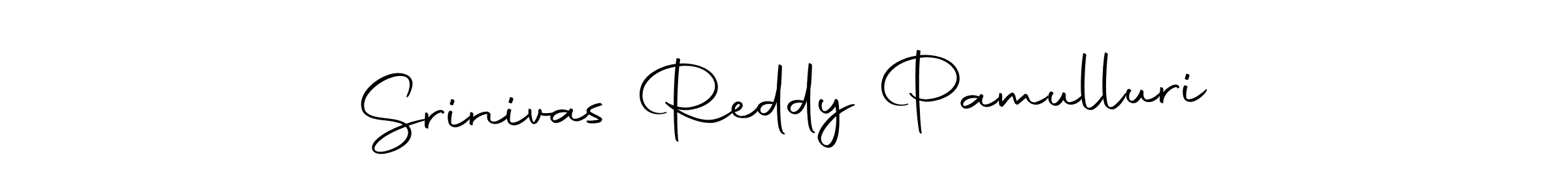 How to make Srinivas Reddy Pamulluri name signature. Use Autography-DOLnW style for creating short signs online. This is the latest handwritten sign. Srinivas Reddy Pamulluri signature style 10 images and pictures png