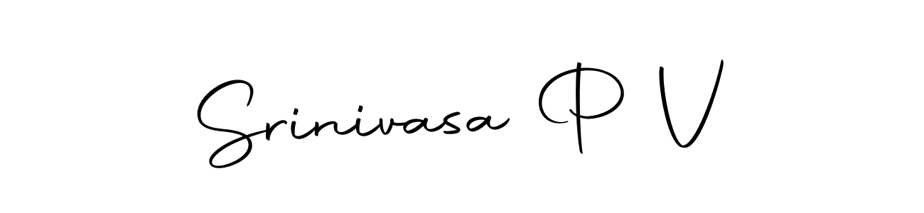 How to make Srinivasa P V name signature. Use Autography-DOLnW style for creating short signs online. This is the latest handwritten sign. Srinivasa P V signature style 10 images and pictures png