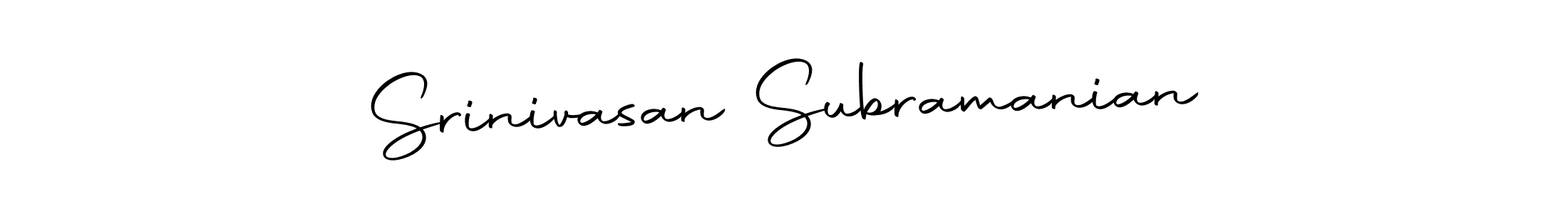 Create a beautiful signature design for name Srinivasan Subramanian. With this signature (Autography-DOLnW) fonts, you can make a handwritten signature for free. Srinivasan Subramanian signature style 10 images and pictures png