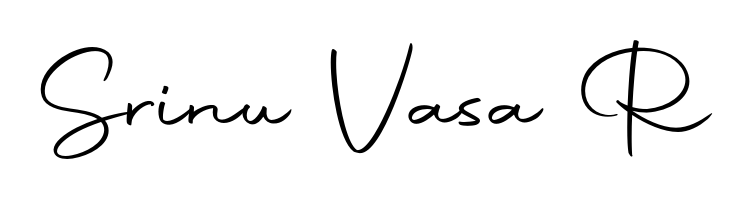 Discover how Srinu Vasa R looks in an executive cursive font (Autography-DOLnW). Perfect for legal documents, invoices, and certificates. Srinu Vasa R signature style 10 images and pictures png