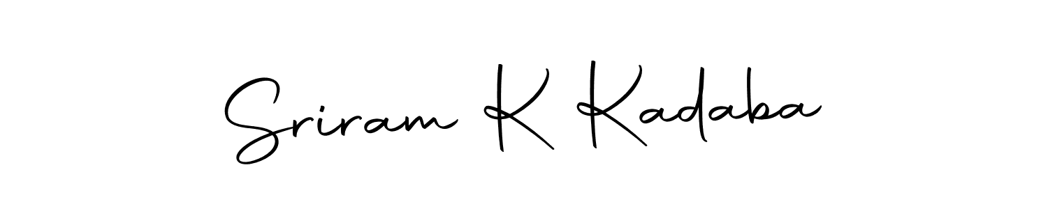 Use a signature maker to create a handwritten signature online. With this signature software, you can design (Autography-DOLnW) your own signature for name Sriram K Kadaba. Sriram K Kadaba signature style 10 images and pictures png
