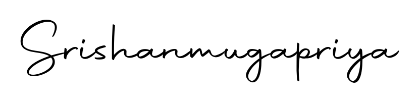 The Autography-DOLnW typeface gives name Srishanmugapriya a refined look. Suitable for certificates, diplomas, and official verification. Srishanmugapriya signature style 10 images and pictures png