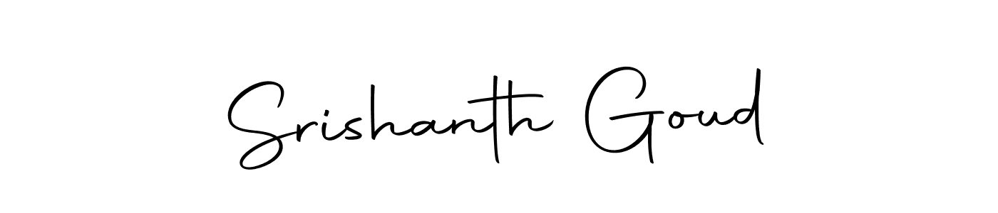 How to make Srishanth Goud name signature. Use Autography-DOLnW style for creating short signs online. This is the latest handwritten sign. Srishanth Goud signature style 10 images and pictures png