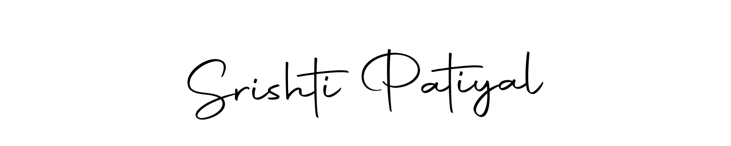 How to make Srishti Patiyal name signature. Use Autography-DOLnW style for creating short signs online. This is the latest handwritten sign. Srishti Patiyal signature style 10 images and pictures png