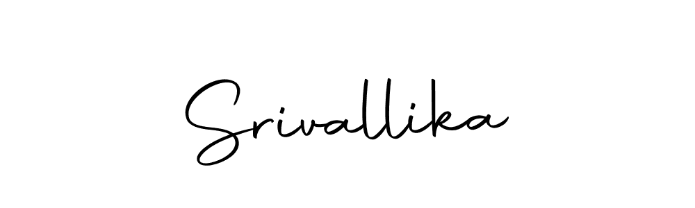 Design your own signature with our free online signature maker. With this signature software, you can create a handwritten (Autography-DOLnW) signature for name Srivallika. Srivallika signature style 10 images and pictures png