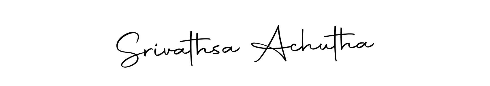 Create a beautiful signature design for name Srivathsa Achutha. With this signature (Autography-DOLnW) fonts, you can make a handwritten signature for free. Srivathsa Achutha signature style 10 images and pictures png