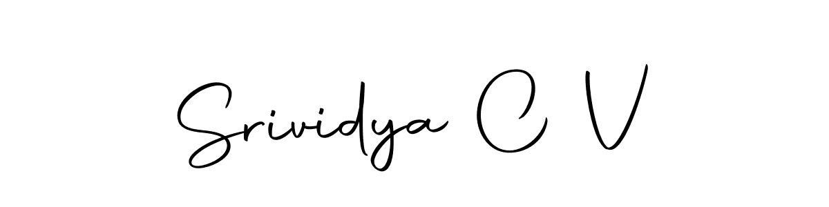 Design your own signature with our free online signature maker. With this signature software, you can create a handwritten (Autography-DOLnW) signature for name Srividya C V. Srividya C V signature style 10 images and pictures png