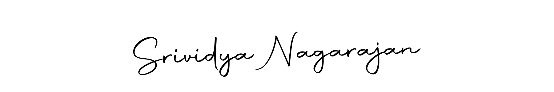 How to make Srividya Nagarajan name signature. Use Autography-DOLnW style for creating short signs online. This is the latest handwritten sign. Srividya Nagarajan signature style 10 images and pictures png