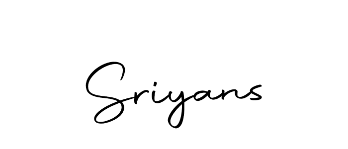 Design your own signature with our free online signature maker. With this signature software, you can create a handwritten (Autography-DOLnW) signature for name Sriyans. Sriyans signature style 10 images and pictures png