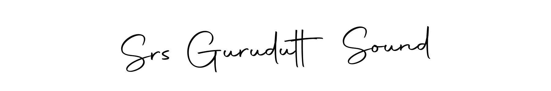 Create a beautiful signature design for name Srs Gurudutt Sound. With this signature (Autography-DOLnW) fonts, you can make a handwritten signature for free. Srs Gurudutt Sound signature style 10 images and pictures png