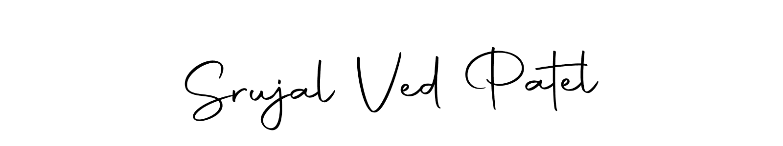 Design your own signature with our free online signature maker. With this signature software, you can create a handwritten (Autography-DOLnW) signature for name Srujal Ved Patel. Srujal Ved Patel signature style 10 images and pictures png