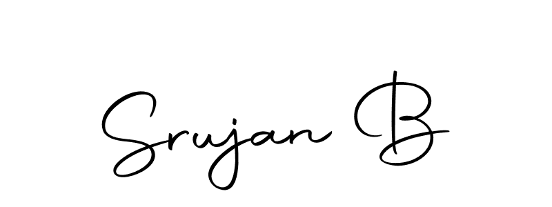 Use a signature maker to create a handwritten signature online. With this signature software, you can design (Autography-DOLnW) your own signature for name Srujan B. Srujan B signature style 10 images and pictures png