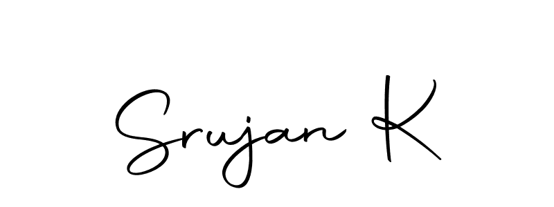 Design your own signature with our free online signature maker. With this signature software, you can create a handwritten (Autography-DOLnW) signature for name Srujan K. Srujan K signature style 10 images and pictures png