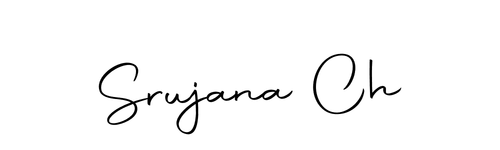 Use a signature maker to create a handwritten signature online. With this signature software, you can design (Autography-DOLnW) your own signature for name Srujana Ch. Srujana Ch signature style 10 images and pictures png