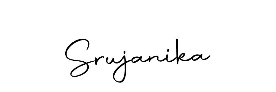 Use a signature maker to create a handwritten signature online. With this signature software, you can design (Autography-DOLnW) your own signature for name Srujanika. Srujanika signature style 10 images and pictures png
