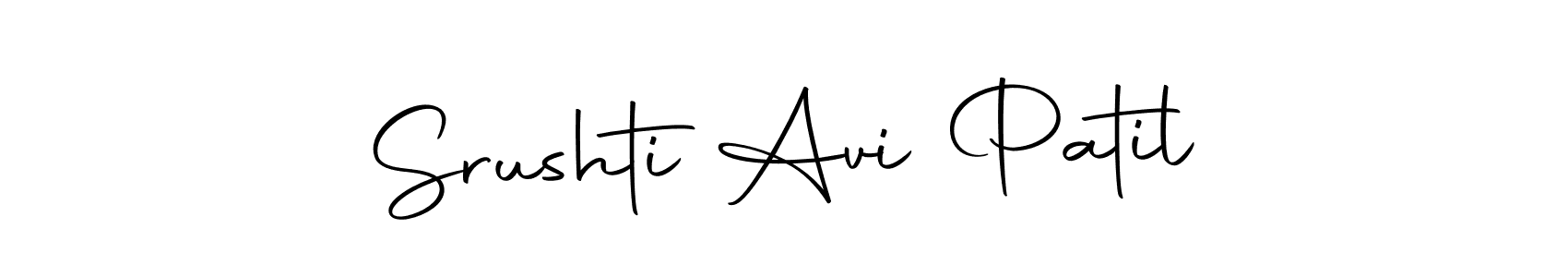 Create a beautiful signature design for name Srushti Avi Patil. With this signature (Autography-DOLnW) fonts, you can make a handwritten signature for free. Srushti Avi Patil signature style 10 images and pictures png