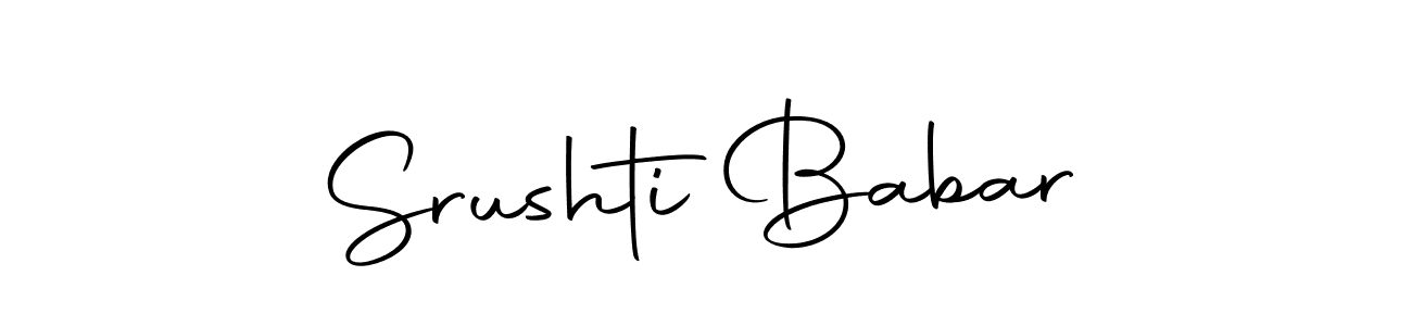 You should practise on your own different ways (Autography-DOLnW) to write your name (Srushti Babar) in signature. don't let someone else do it for you. Srushti Babar signature style 10 images and pictures png
