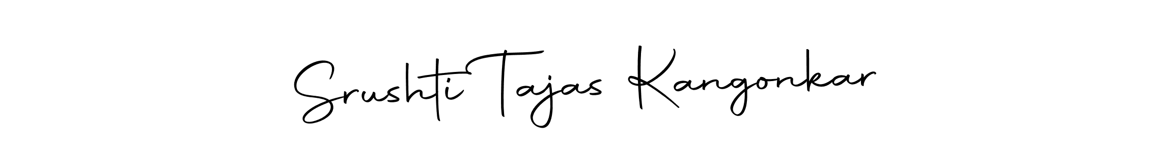 You should practise on your own different ways (Autography-DOLnW) to write your name (Srushti Tajas Kangonkar) in signature. don't let someone else do it for you. Srushti Tajas Kangonkar signature style 10 images and pictures png