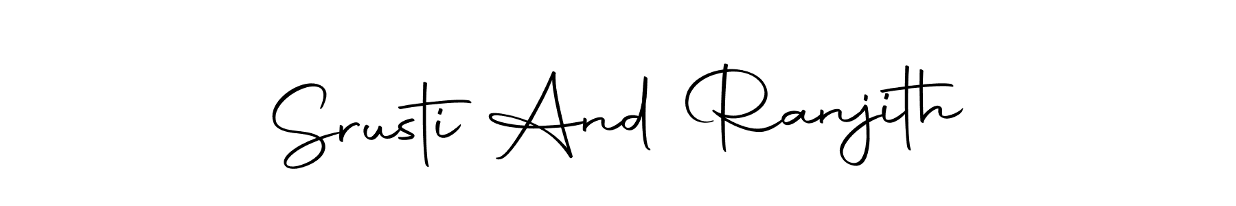You should practise on your own different ways (Autography-DOLnW) to write your name (Srusti And Ranjith) in signature. don't let someone else do it for you. Srusti And Ranjith signature style 10 images and pictures png