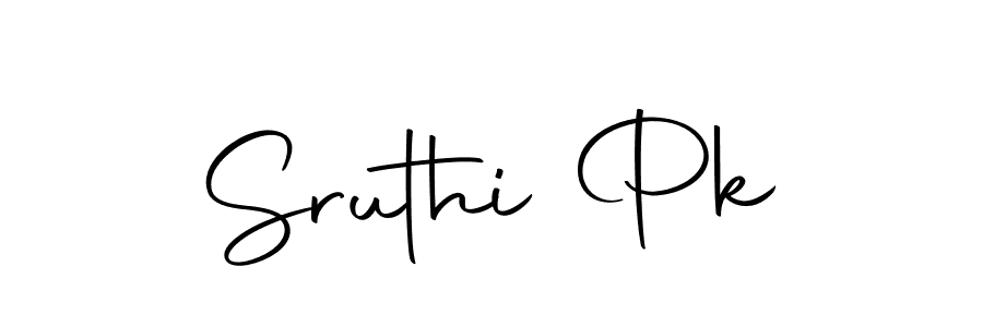 if you are searching for the best signature style for your name Sruthi Pk. so please give up your signature search. here we have designed multiple signature styles  using Autography-DOLnW. Sruthi Pk signature style 10 images and pictures png