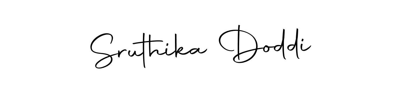 How to make Sruthika Doddi name signature. Use Autography-DOLnW style for creating short signs online. This is the latest handwritten sign. Sruthika Doddi signature style 10 images and pictures png