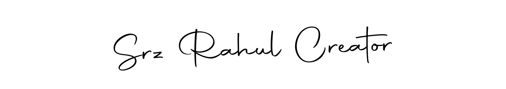 Create a beautiful signature design for name Srz Rahul Creator. With this signature (Autography-DOLnW) fonts, you can make a handwritten signature for free. Srz Rahul Creator signature style 10 images and pictures png