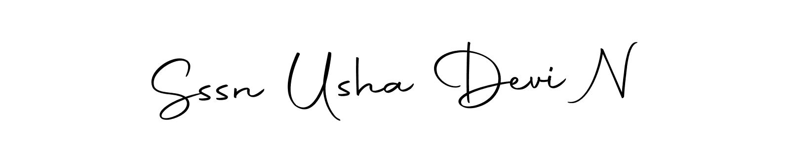 How to make Sssn Usha Devi N signature? Autography-DOLnW is a professional autograph style. Create handwritten signature for Sssn Usha Devi N name. Sssn Usha Devi N signature style 10 images and pictures png