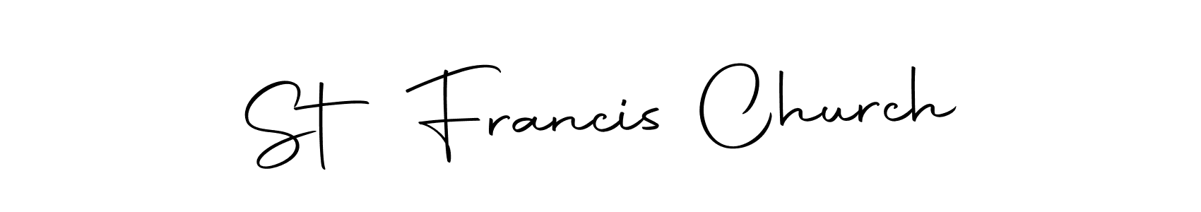 St Francis Church stylish signature style. Best Handwritten Sign (Autography-DOLnW) for my name. Handwritten Signature Collection Ideas for my name St Francis Church. St Francis Church signature style 10 images and pictures png