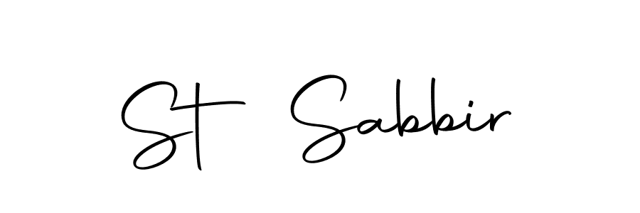 Design your own signature with our free online signature maker. With this signature software, you can create a handwritten (Autography-DOLnW) signature for name St Sabbir. St Sabbir signature style 10 images and pictures png