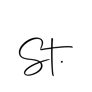 How to make St. signature? Autography-DOLnW is a professional autograph style. Create handwritten signature for St. name. St. signature style 10 images and pictures png