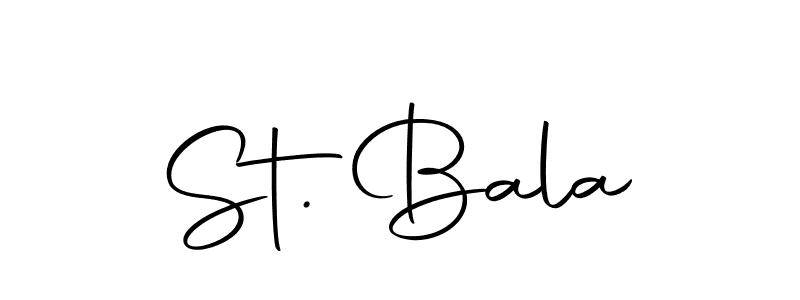 The best way (Autography-DOLnW) to make a short signature is to pick only two or three words in your name. The name St. Bala include a total of six letters. For converting this name. St. Bala signature style 10 images and pictures png