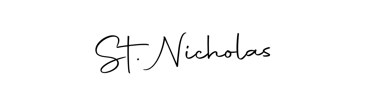 You should practise on your own different ways (Autography-DOLnW) to write your name (St. Nicholas) in signature. don't let someone else do it for you. St. Nicholas signature style 10 images and pictures png