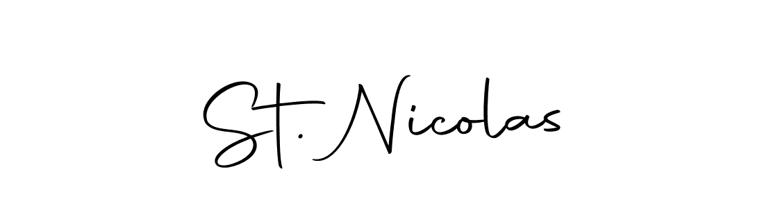 How to make St. Nicolas name signature. Use Autography-DOLnW style for creating short signs online. This is the latest handwritten sign. St. Nicolas signature style 10 images and pictures png