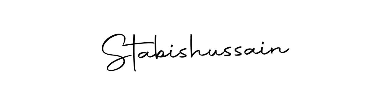 Design your own signature with our free online signature maker. With this signature software, you can create a handwritten (Autography-DOLnW) signature for name Stabishussain. Stabishussain signature style 10 images and pictures png
