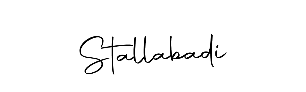 Create a beautiful signature design for name Stallabadi. With this signature (Autography-DOLnW) fonts, you can make a handwritten signature for free. Stallabadi signature style 10 images and pictures png