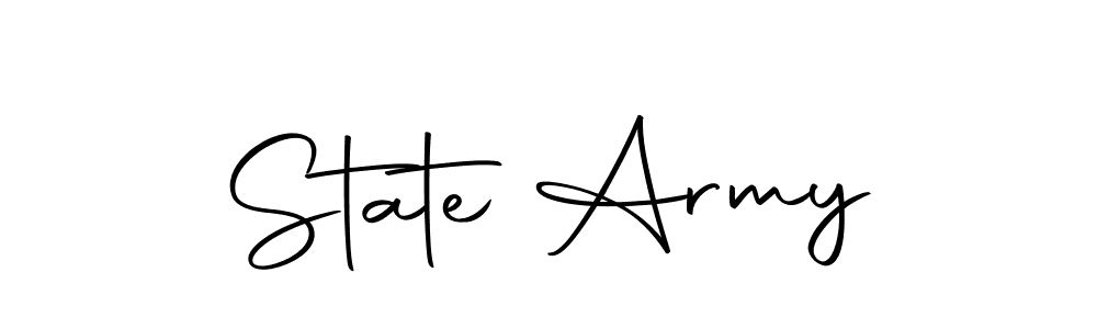 Make a beautiful signature design for name State Army. With this signature (Autography-DOLnW) style, you can create a handwritten signature for free. State Army signature style 10 images and pictures png