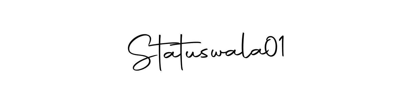 The best way (Autography-DOLnW) to make a short signature is to pick only two or three words in your name. The name Statuswala  01 include a total of six letters. For converting this name. Statuswala  01 signature style 10 images and pictures png