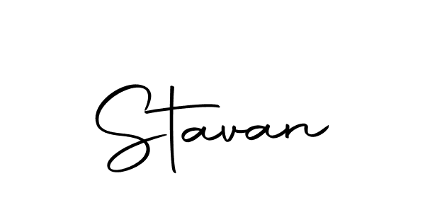 Make a beautiful signature design for name Stavan. With this signature (Autography-DOLnW) style, you can create a handwritten signature for free. Stavan signature style 10 images and pictures png