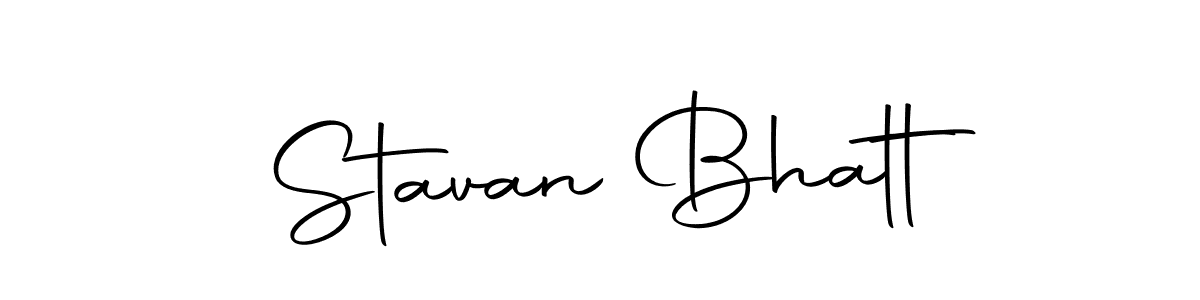 How to make Stavan Bhatt name signature. Use Autography-DOLnW style for creating short signs online. This is the latest handwritten sign. Stavan Bhatt signature style 10 images and pictures png