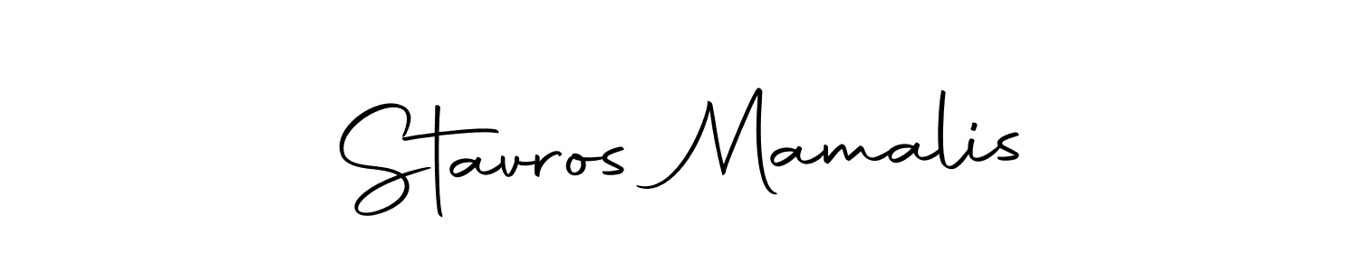 Create a beautiful signature design for name Stavros Mamalis. With this signature (Autography-DOLnW) fonts, you can make a handwritten signature for free. Stavros Mamalis signature style 10 images and pictures png