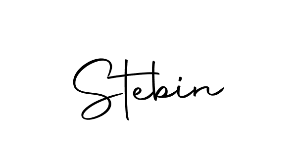 Use a signature maker to create a handwritten signature online. With this signature software, you can design (Autography-DOLnW) your own signature for name Stebin. Stebin signature style 10 images and pictures png